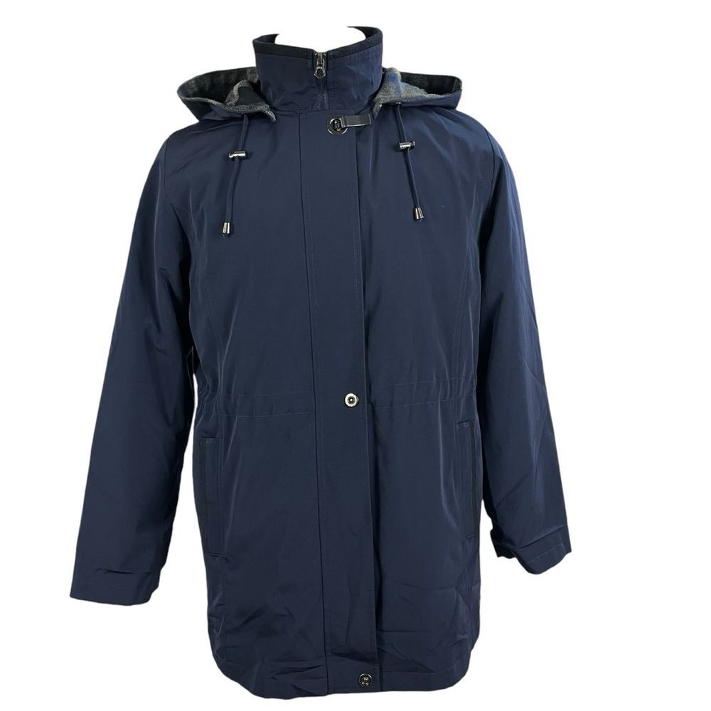 Nautica Navy Blue‎ Zip Up Flannel LIned Hooded Mens Size M